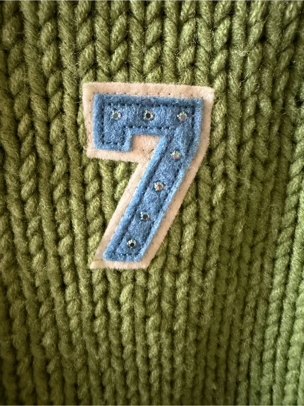 Abercrombie & Fitch Lime Green Chunky Knit Zip Cardigan - Picture 13 of 13
